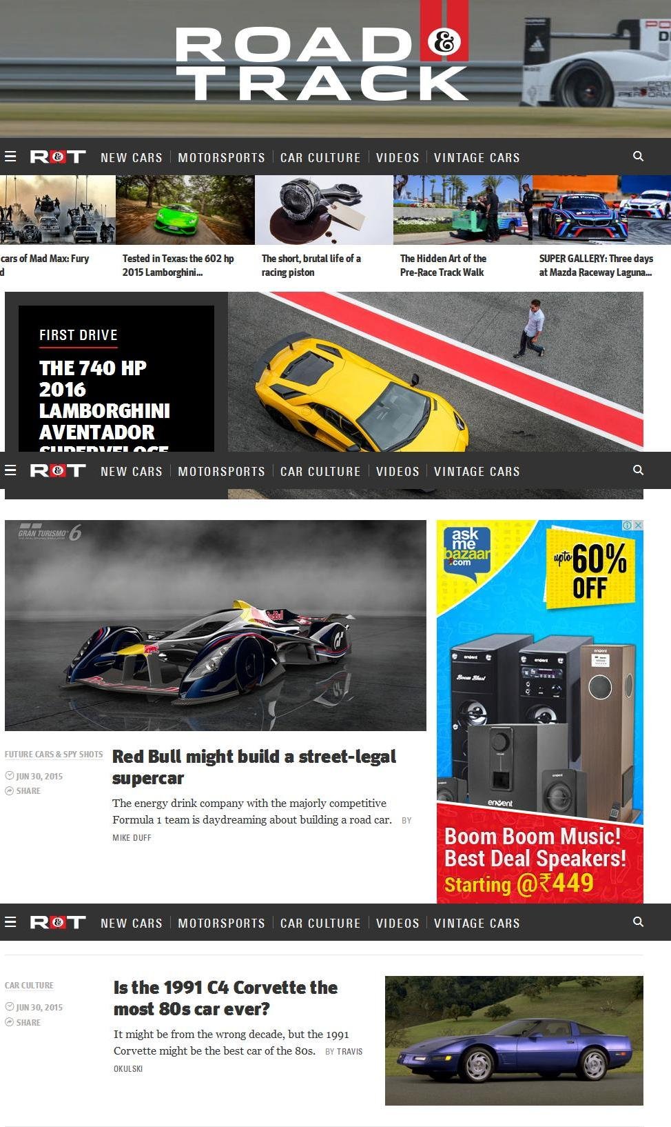 Road And Track Magazine