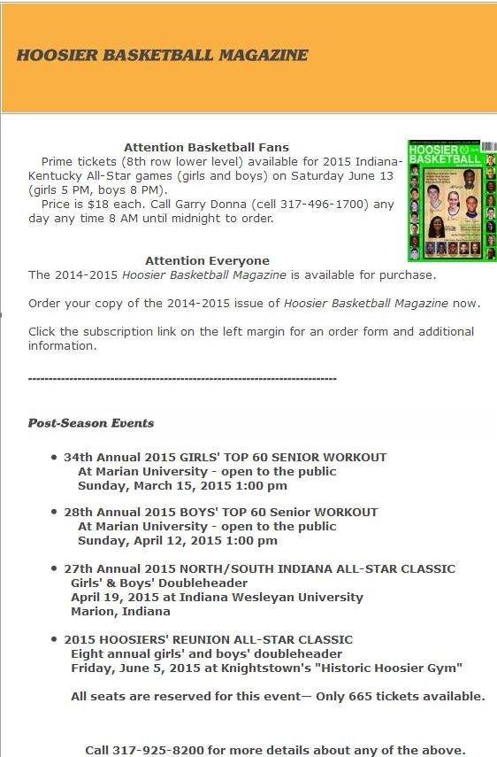 Hoosier Basketball Magazine