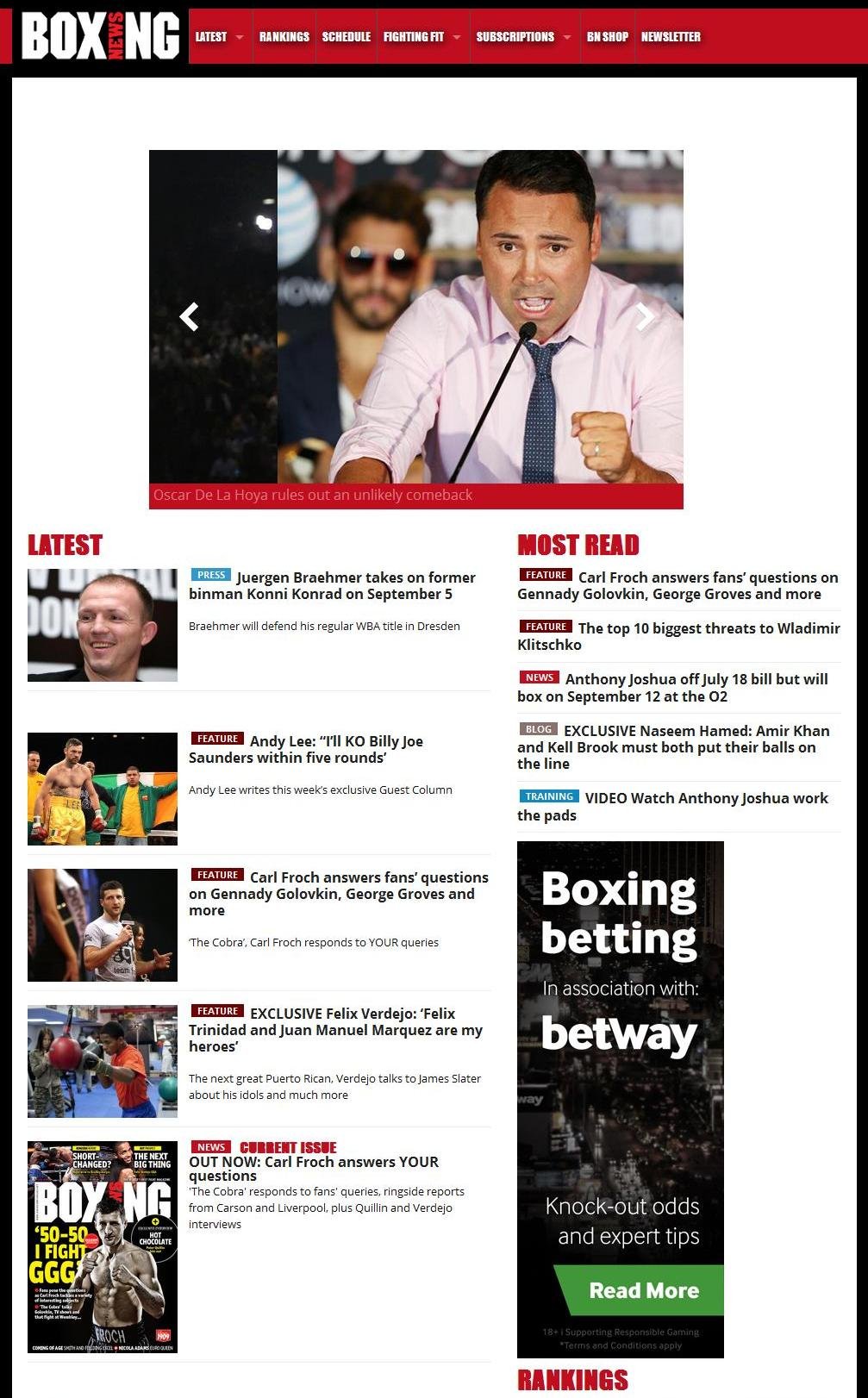 Boxing News