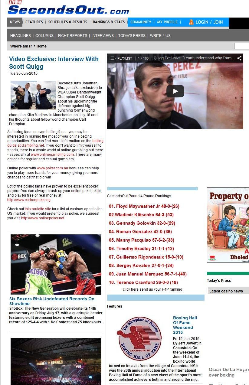 Secondsout Boxing News