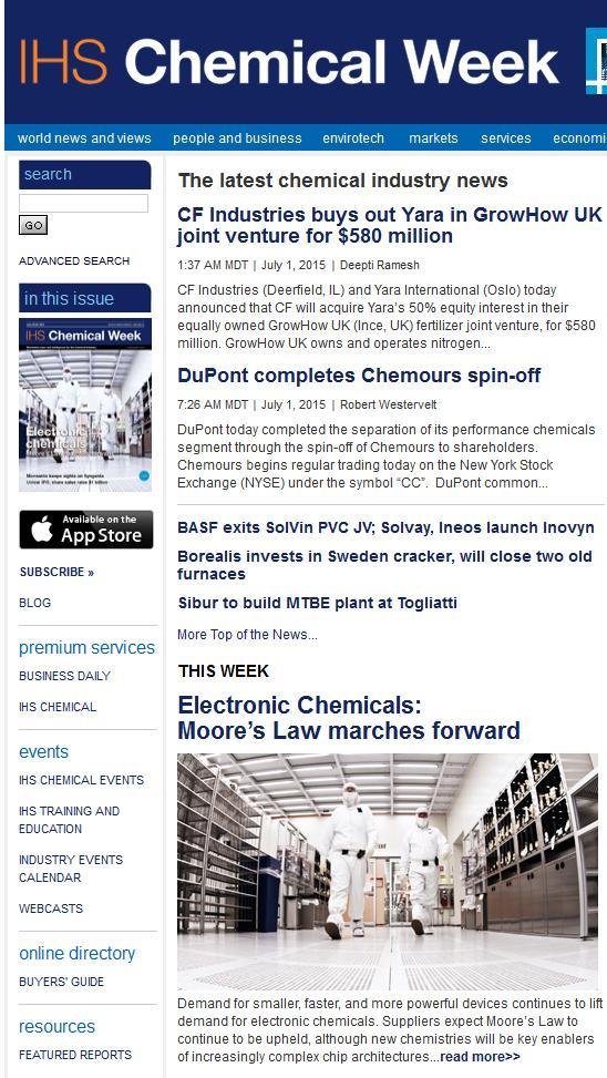 Chemical Industry News