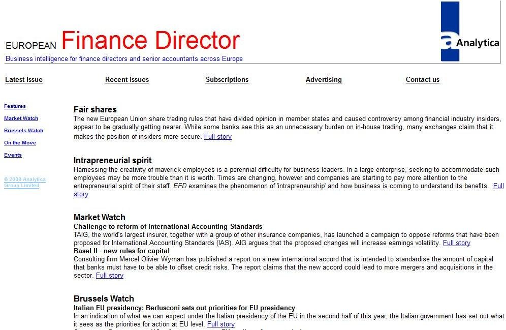 European Finance Director