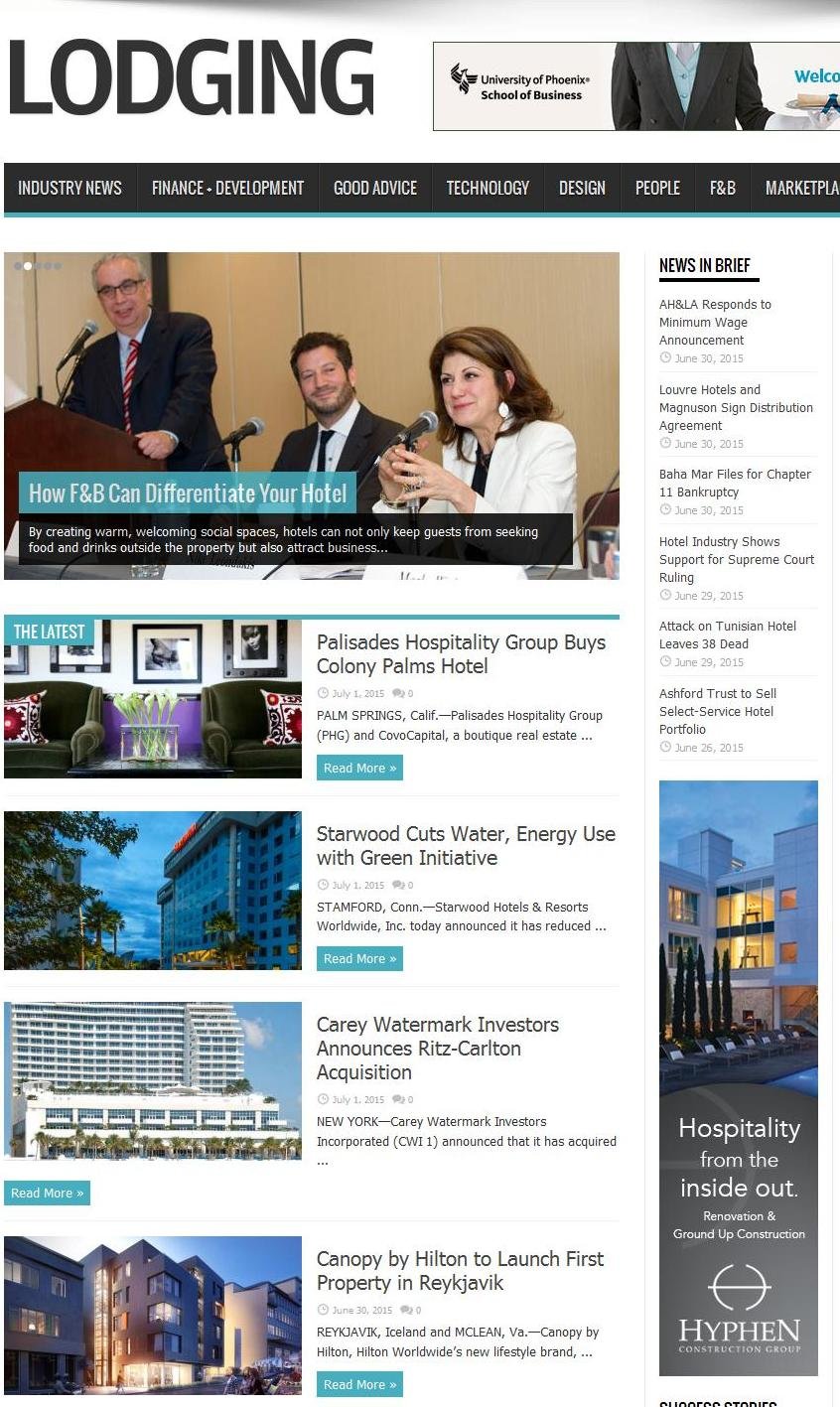 Lodging Magazine On Line