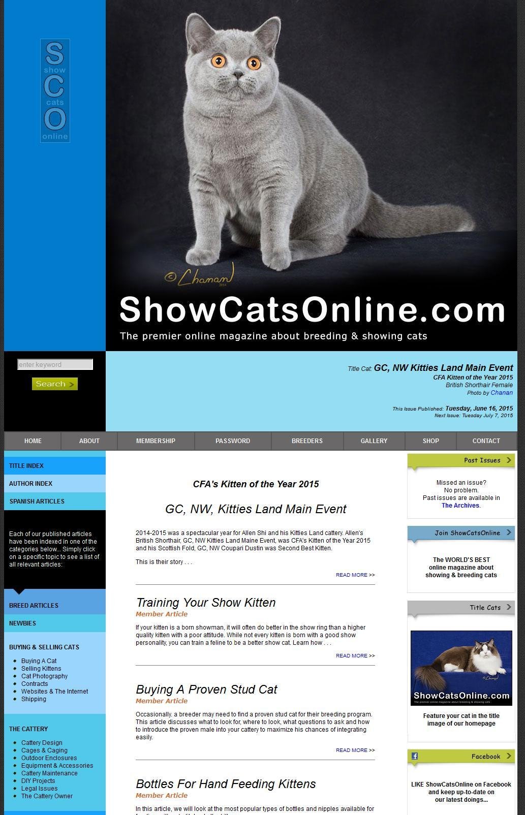 Show Cats Online