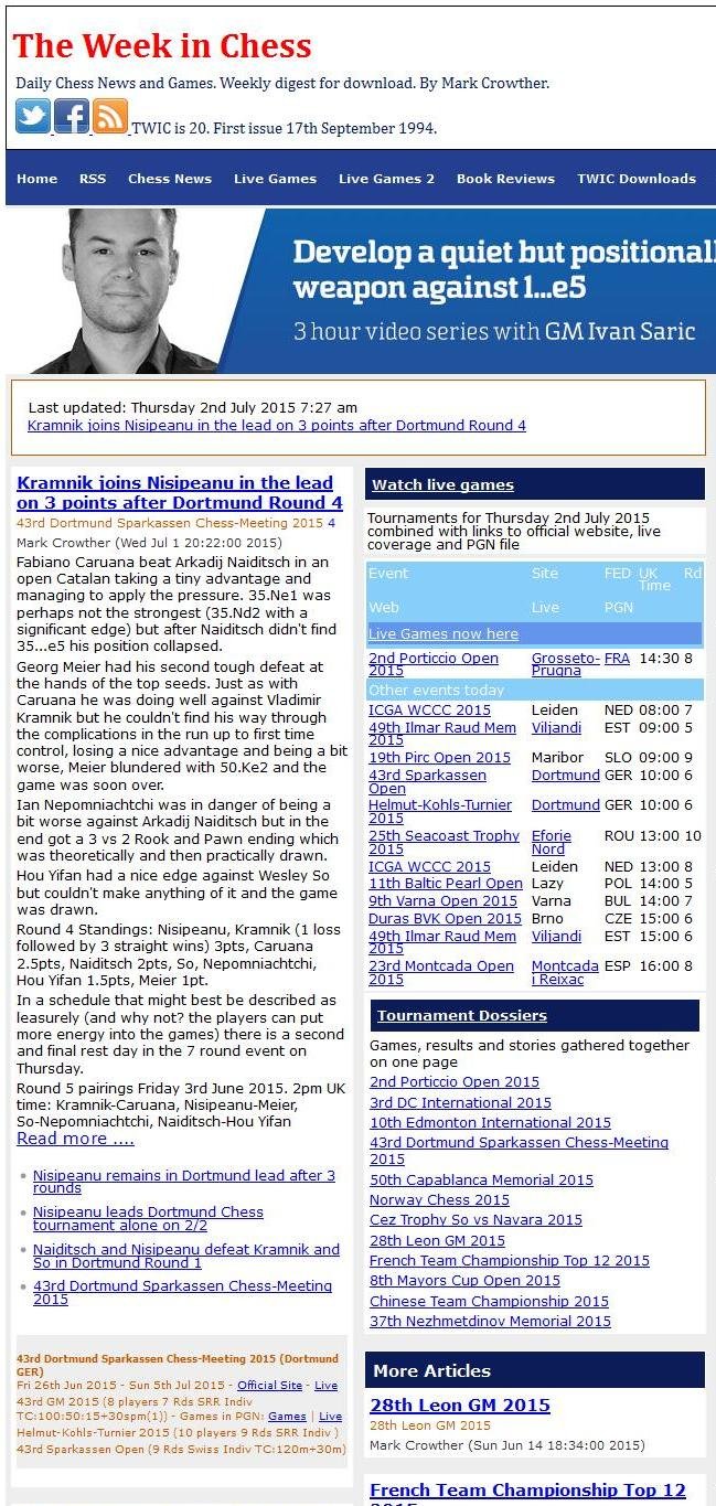 Week In Chess (Twic)