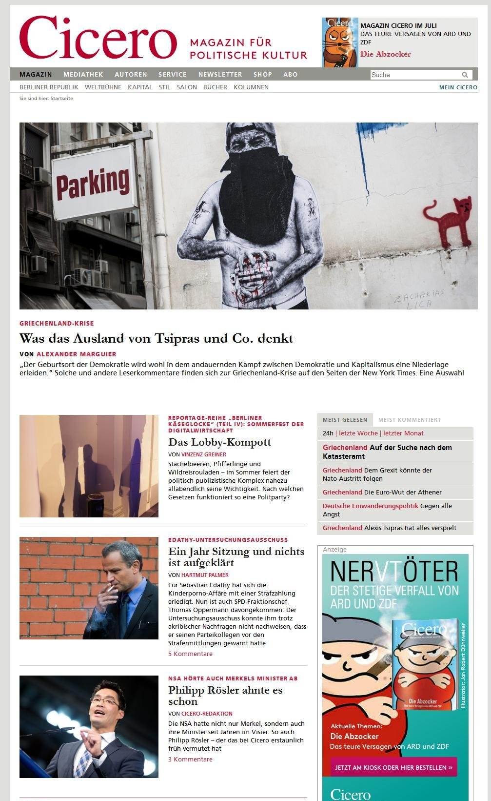 Cicero Magazin Fur Politische Kultur