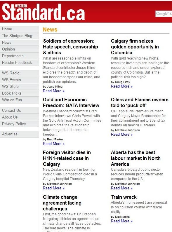 Western Standard Magazine