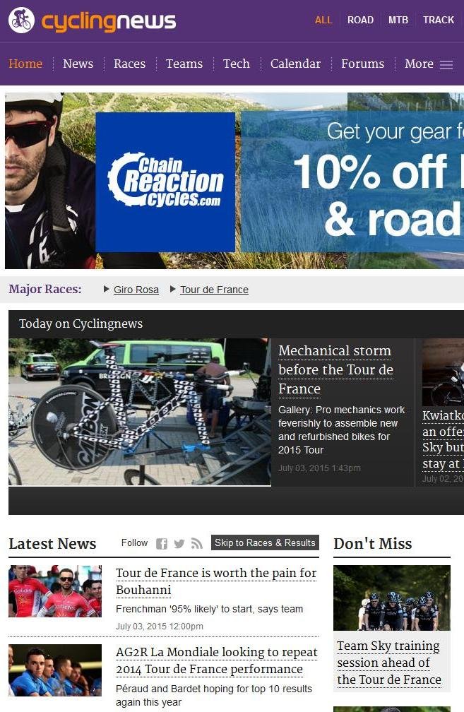 Cycling News live magazine Cycling News