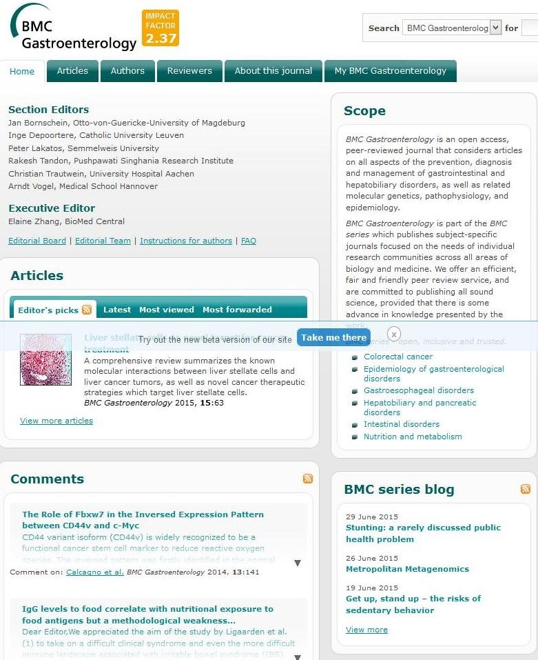 Bmc Gastroenterology