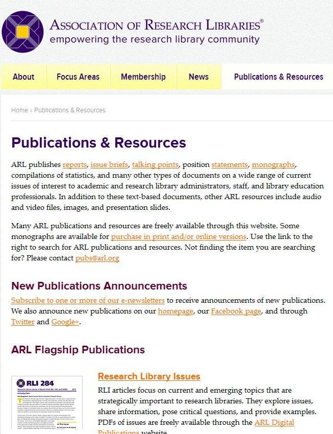 Association Of Research Libraries