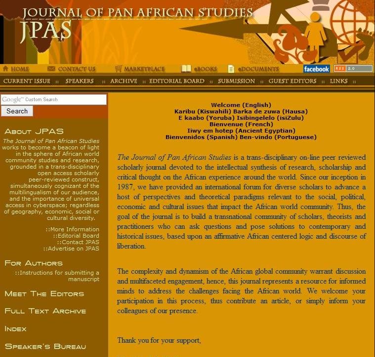 Journal Of Pan African Studies