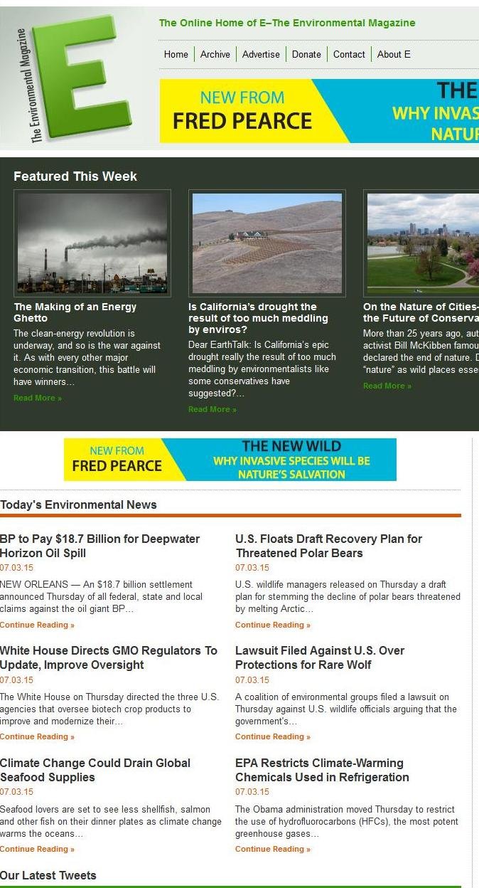 E Environmental Magazine