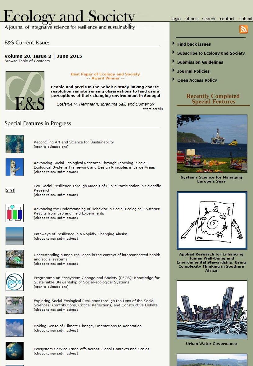 Ecology And Society Magazine