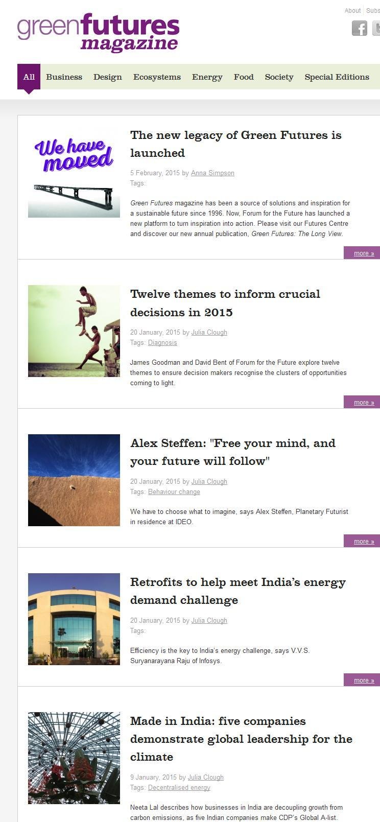 Green Futures Magazine