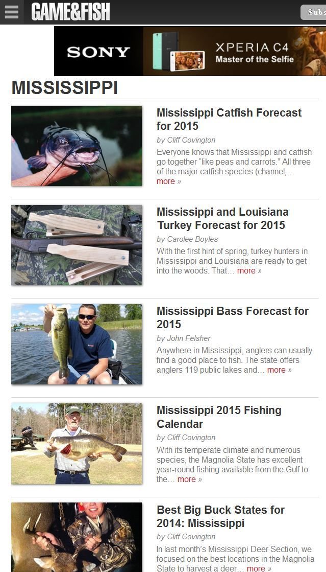 Mississippi Game & Fish Magazines