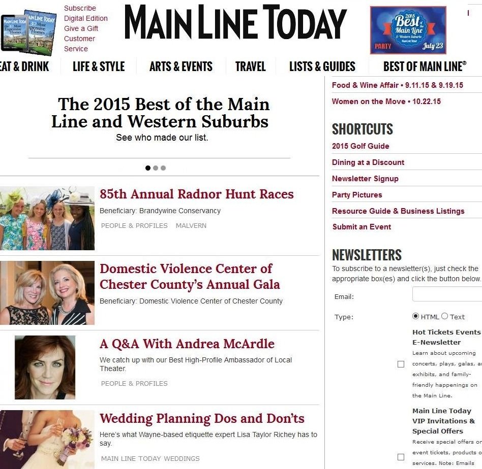 Main Line Today Magazine