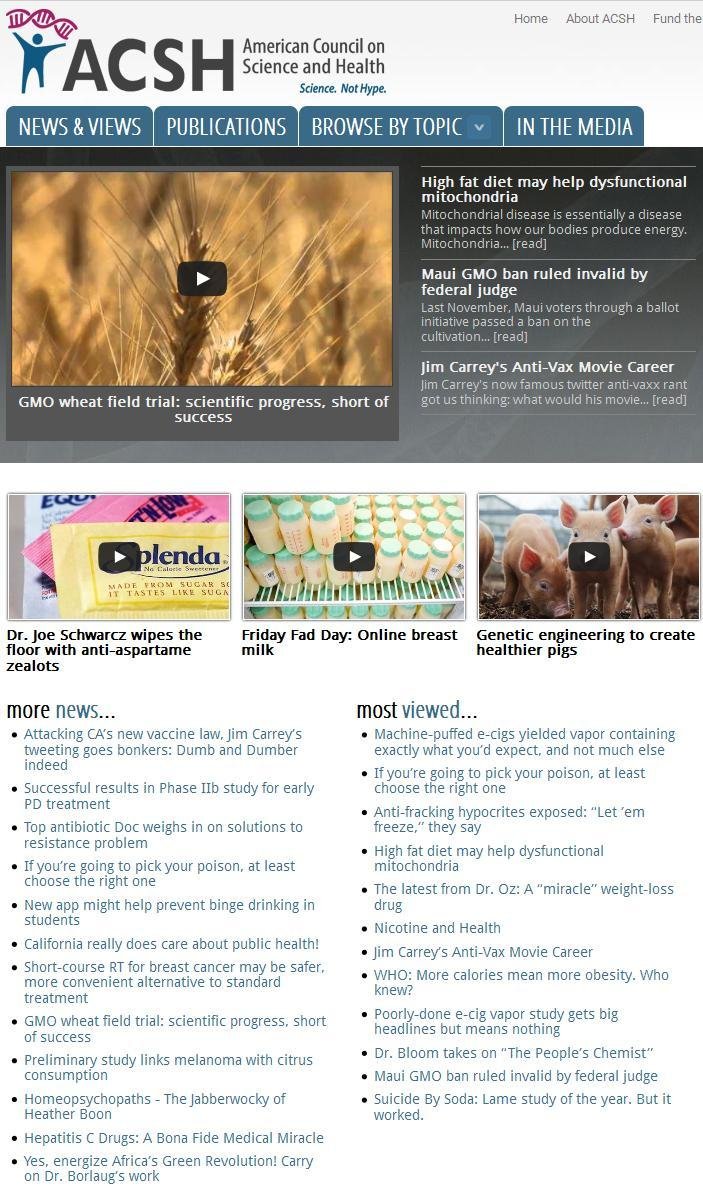 American Council On Science And Health