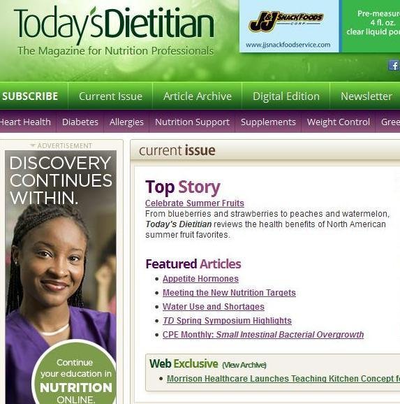 Todays Diet And Nutrition