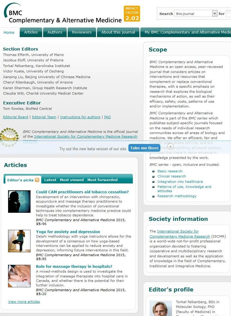 Bmc Complementary And Alternative Medicine