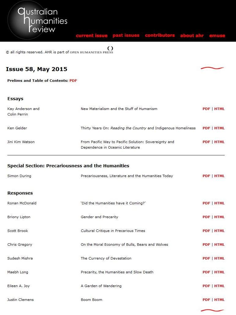 Australian Humanities Review