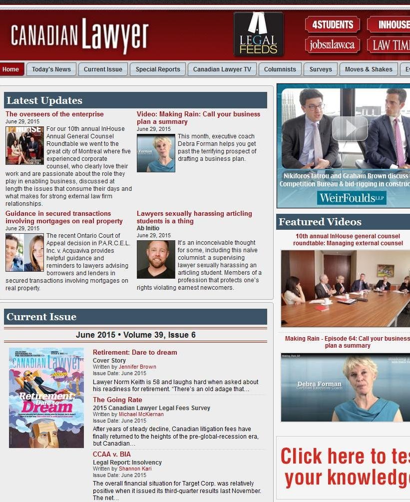 Canadian Lawyer Magazine