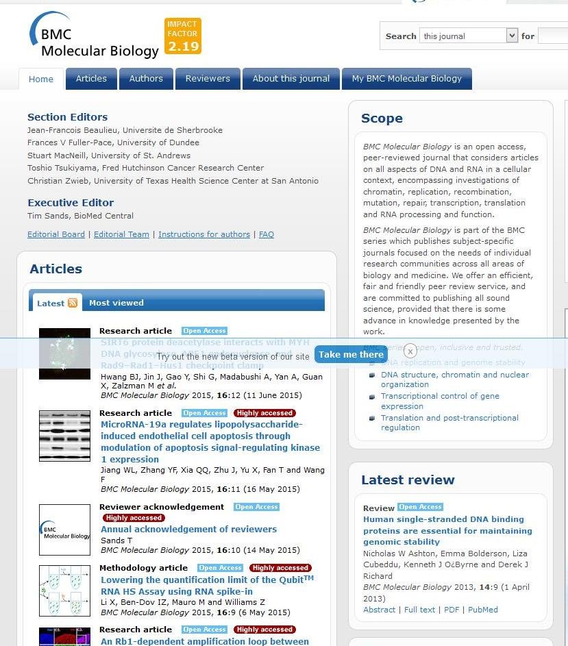 Bmc Molecular Biology