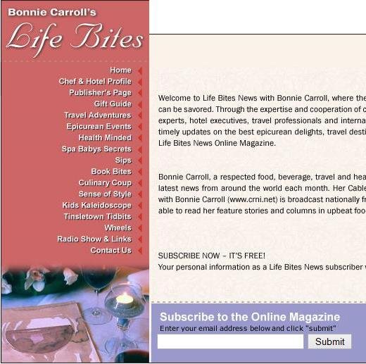 Bonnie Carrolls Life Bites News