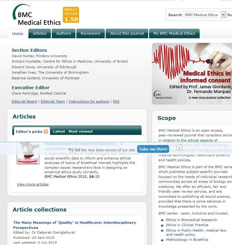 Bmc Medical Ethics