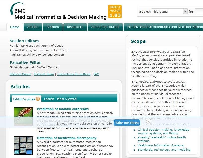 Bmc Medical Informatics And Decision Making