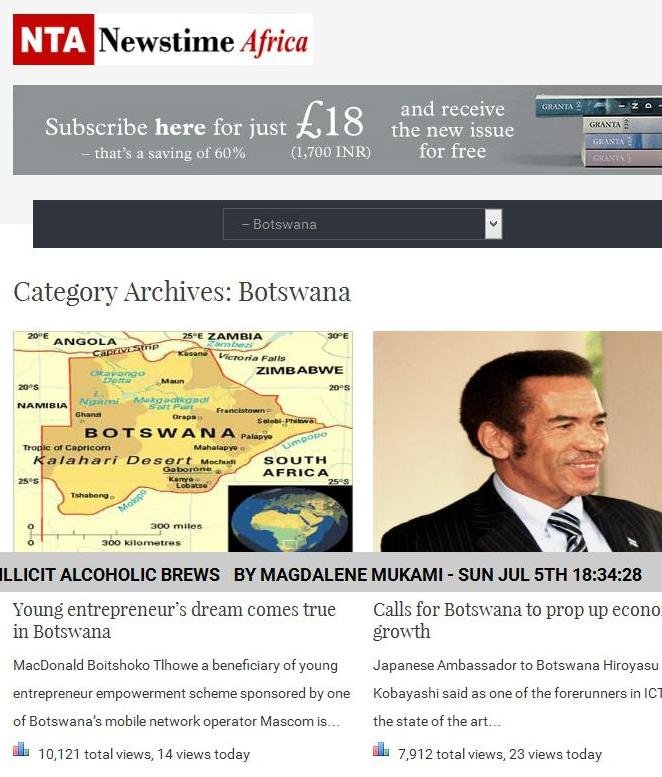 Botswana Newstime Africa
