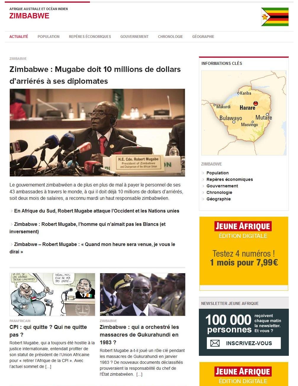 Jeune Afrique Zimbabwe