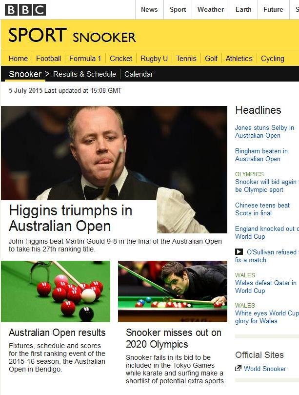 Bbc Sport Snooker
