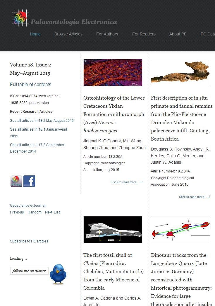 Palaeontologia Electronica