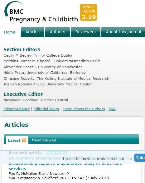 Bmc Pregnancy And Childbirth