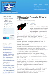 Afghan Online Press news live