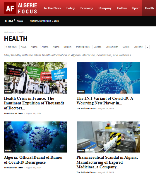 Algerie Focus news live
