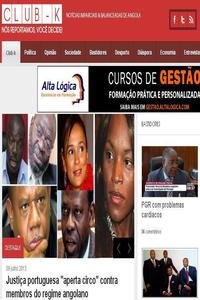 Club K Angola online newspaper in Portuguese