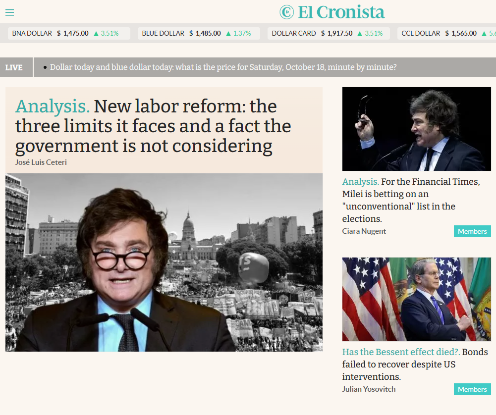 El Cronista Comercial news live