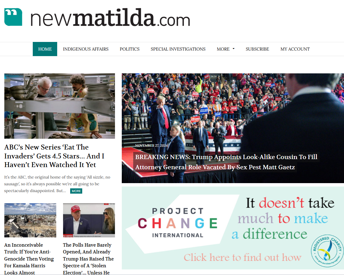 New Matilda news live