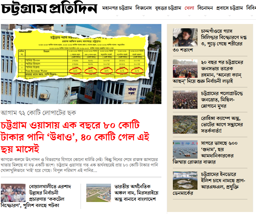 CTG Pratidin news live