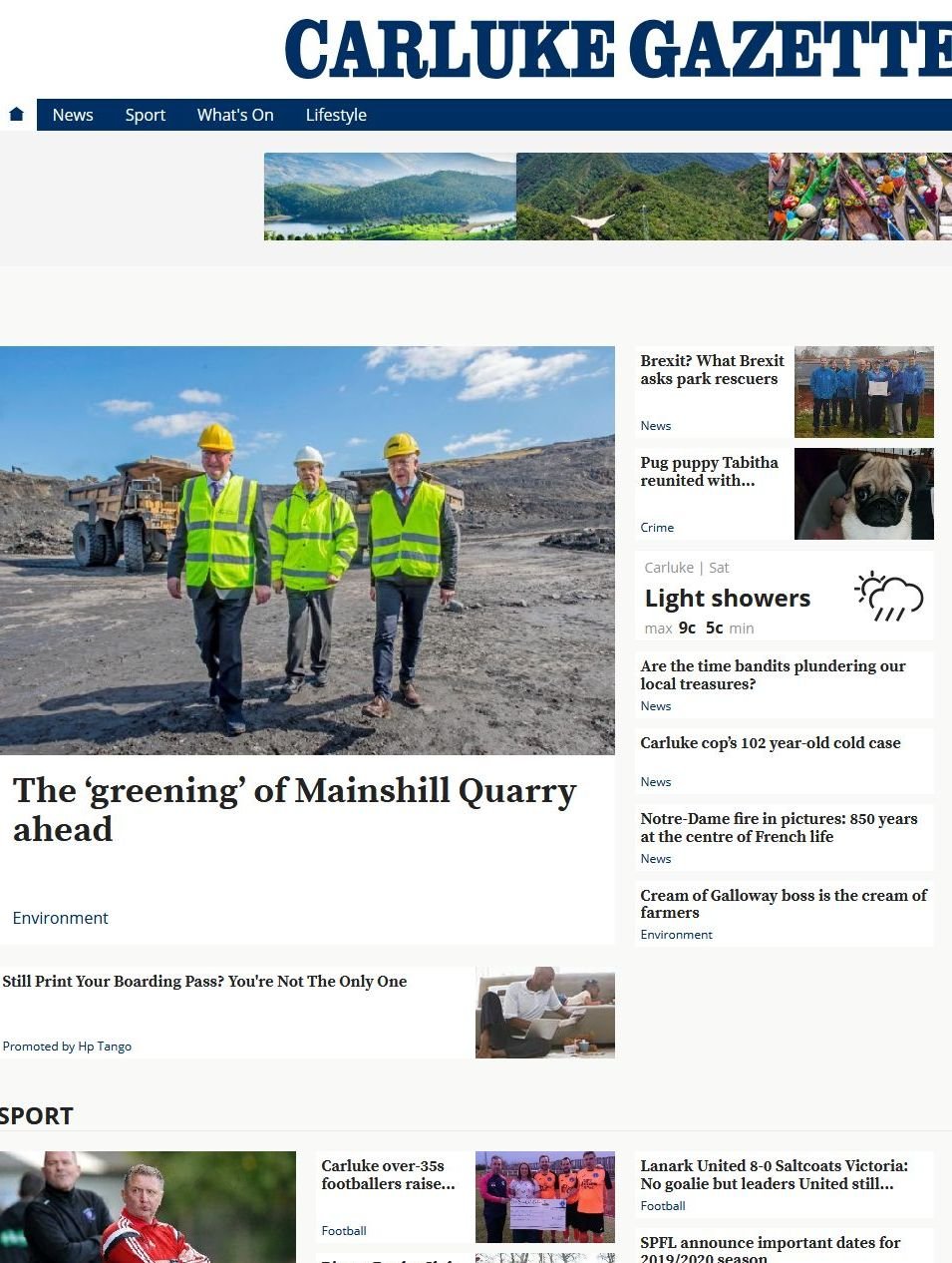 Lanark Gazette -England news live