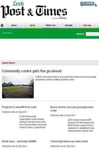 Leek Post and Times news live
