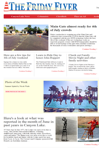 Friday Flyer Canyon Lake news live