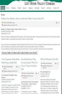 Left Hand Valley Courier news live
