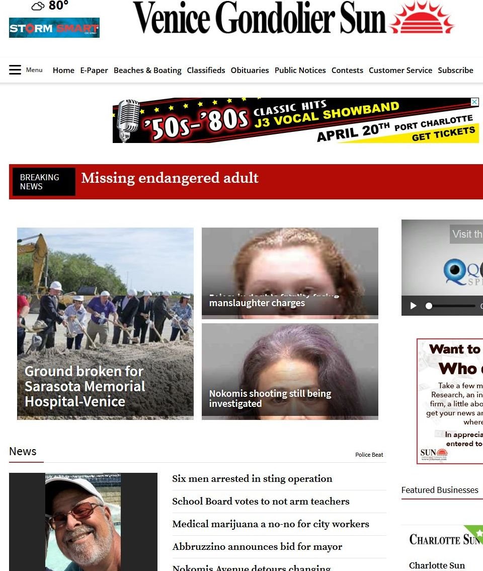 Venice Gondolier -Florida news live