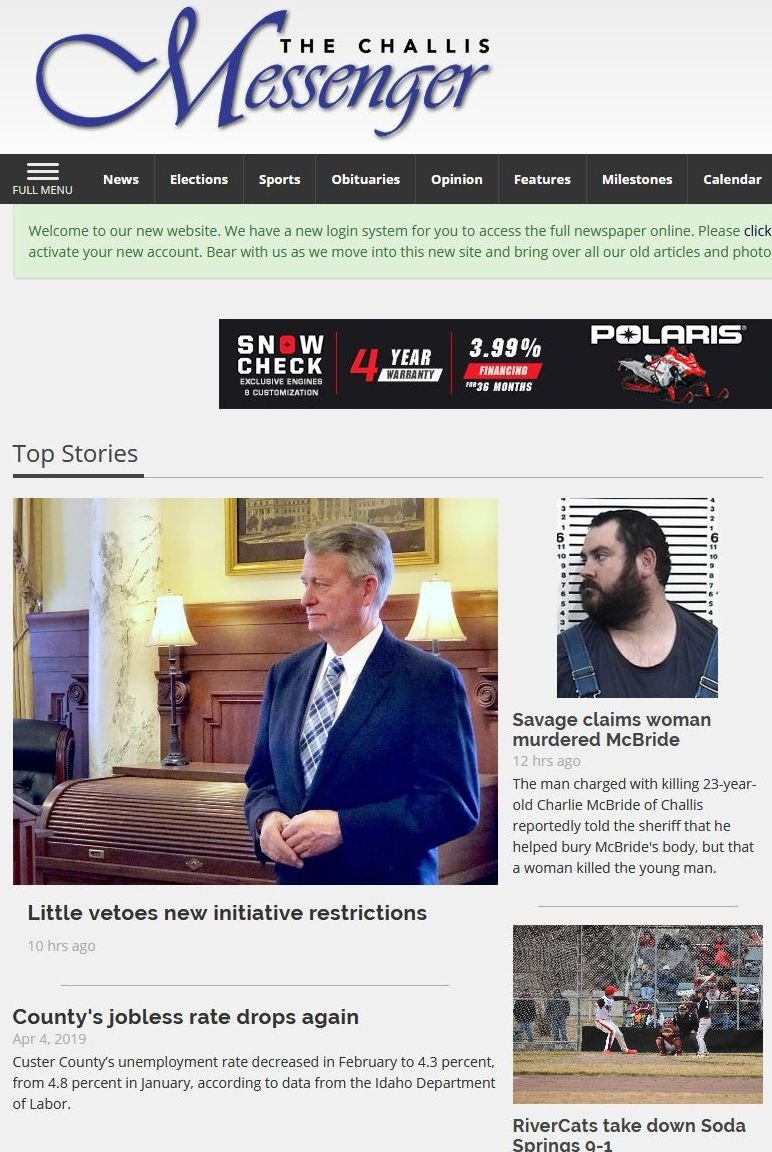 The Challis Messenger news live