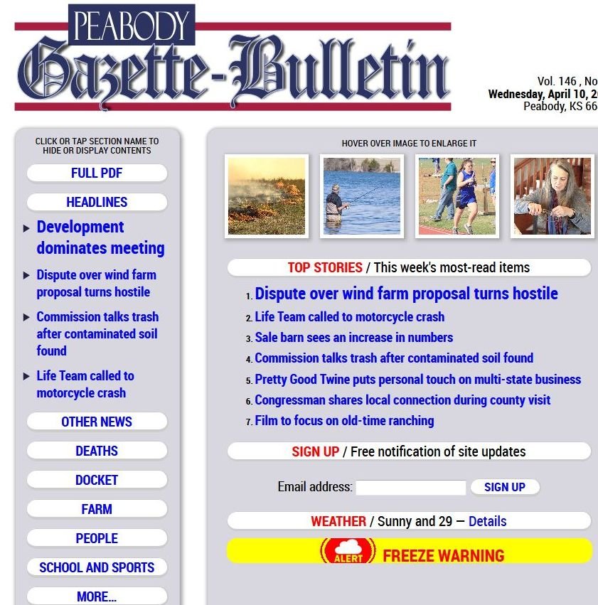 Peabody Gazette Bulletin news live