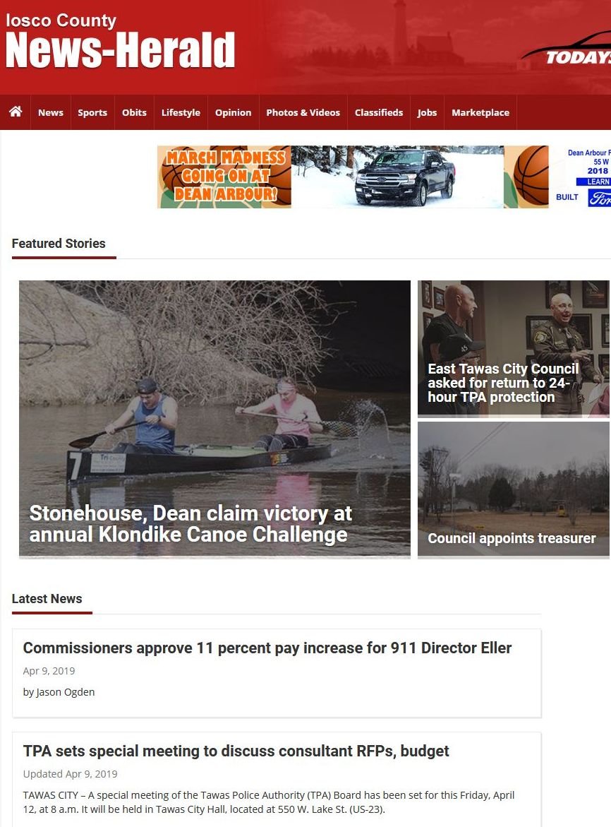 Iosco County News Herald news live