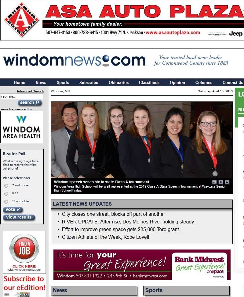 Cottonwood County Citizen news live