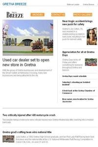 Gretna Breeze news live